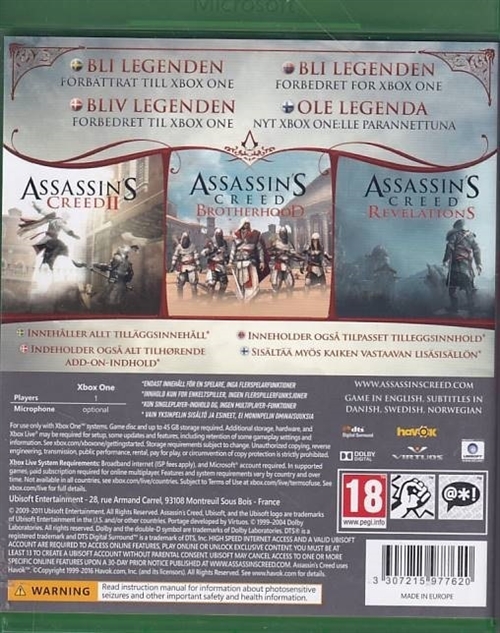 Assassins Creed The Ezio Collection - Xbox One (A-Grade) (Genbrug)